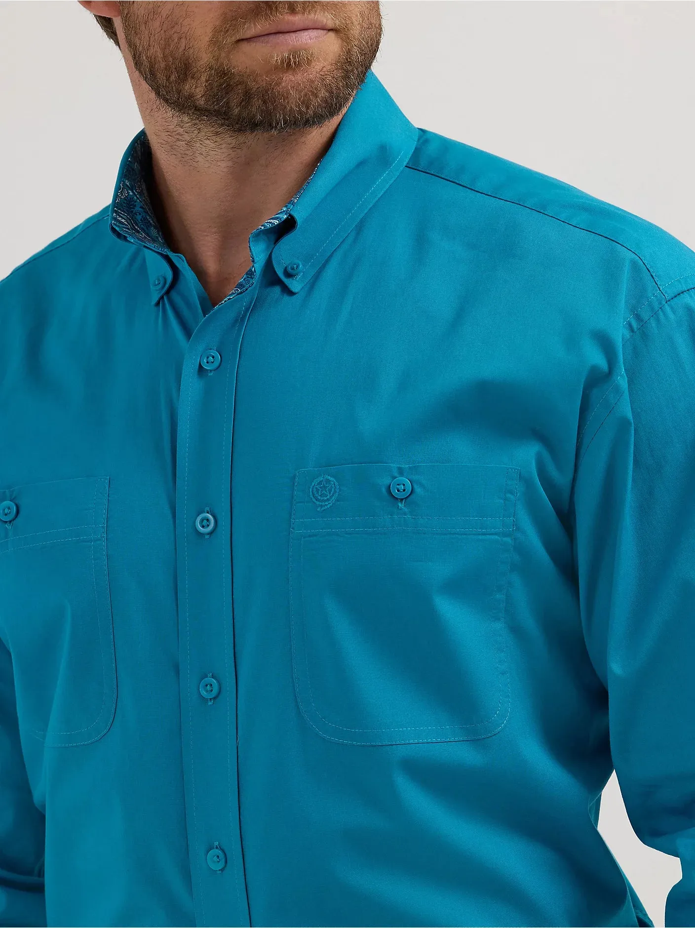 WRANGLER GEORGE STRAIT TWO POCKET BUTTON DOWN SHIRT