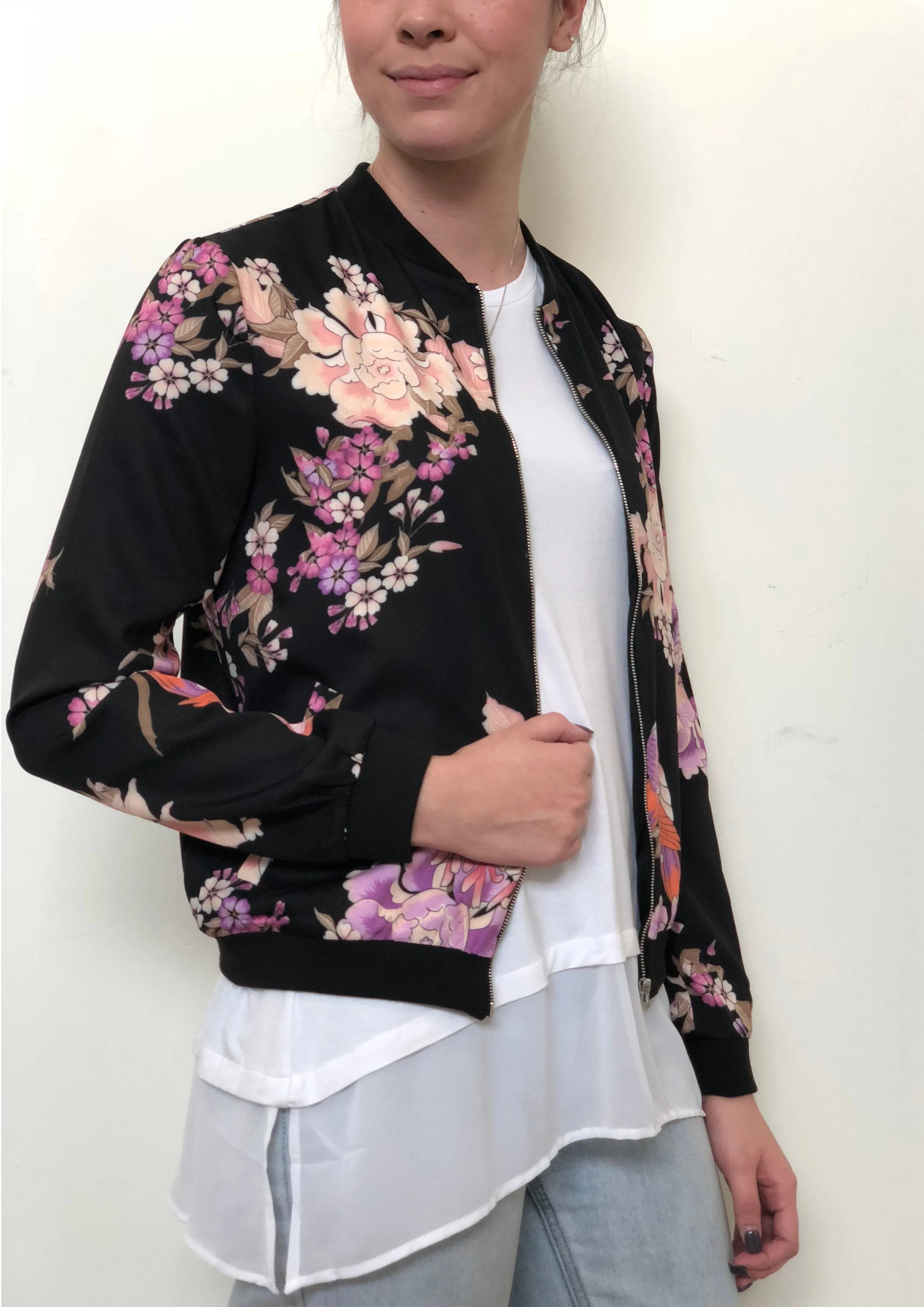 WV036-6SS Oriental Floral Bomber Jacket (Pack)